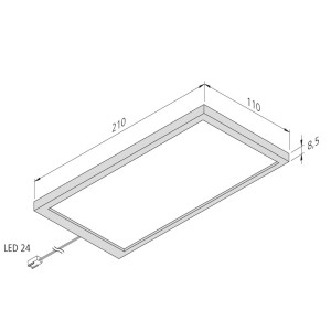 Hera LED meubelverlichting Sky 3 per set 3.000K rvs