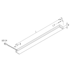 Hera LED meubelverlichting Top-Stick FMK, 3.000K, 120cm