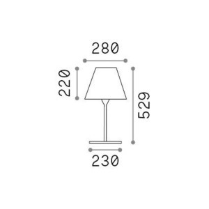 Ideallux Ideal Lux Arcadia tafellamp voor buiten, antraciet, hoogte 53 cm