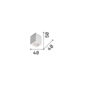 Ideallux Ideal Lux LED downlight Dot Square, wit, aluminium, 3.000 K