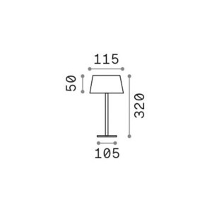 Ideallux Ideal Lux LED oplaadbare buiten tafellamp Zuiver, wit metaal 32 cm