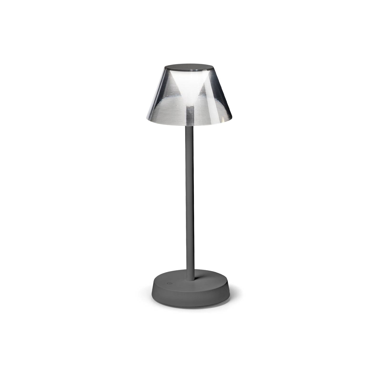 Ideallux ideal lux lolita led terraslamp, accu, grijs