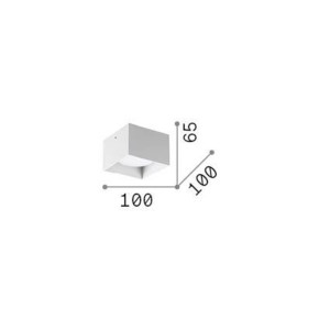 Ideallux Ideal Lux downlight Spike Square, wit, aluminium, 10 x 10 cm