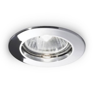 Ideallux Plafondinbouwlamp Jazz, rond, GU10, chroom