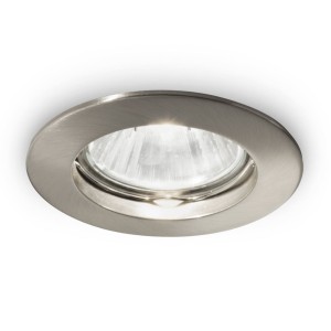 Ideallux Plafondinbouwlamp Jazz, rond, GU10, nikkel