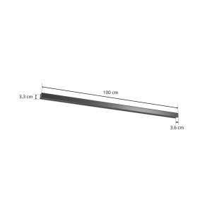 Ivela LKM Quadro 3-fasenrail, 1 meter zwart