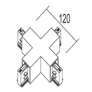 Ivela X-verbinder 3-fasensysteem LKM, wit