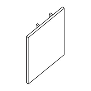 Ivela eindkap voor LKM quadro, wit