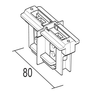 Ivela langsverbinder 3-fasen railsysteem LKM, wit