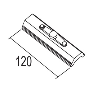 Ivela ophangplaat, lengte 120mm