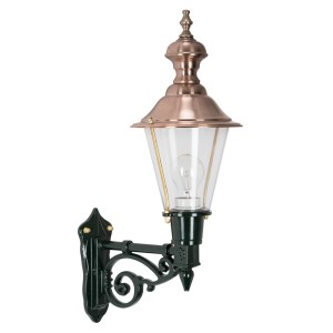 K.S. Verlichting Nostalgische Edam M buitenwandlamp, groen/koper