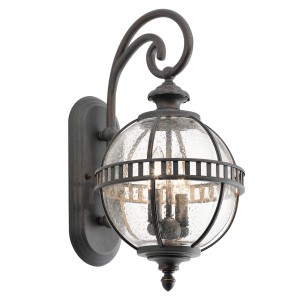 KICHLER Buitenwandlamp Halleron, Ø 25,4cm, londonderry