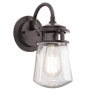 KICHLER Buitenwandlamp Lyndon met glazen kap 28,6cm