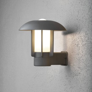 Konstsmide Aluminium buitenwandlamp HEIMDAL, zilvergrijs