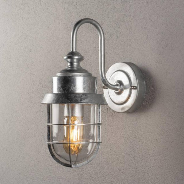 Konstsmide buitenwandlamp cerignola zilver