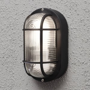 Konstsmide Buitenwandlamp Elmas ovaal, zwart