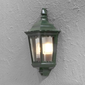 Konstsmide Buitenwandlamp Firenze, halve schaal, groen