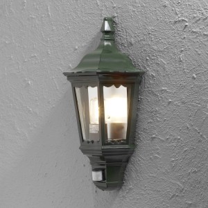 Konstsmide Buitenwandlamp Firenze halve schaal, sensor, groen