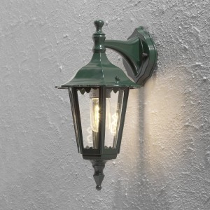 Konstsmide Buitenwandlamp Firenze, hangend, 36cm, groen