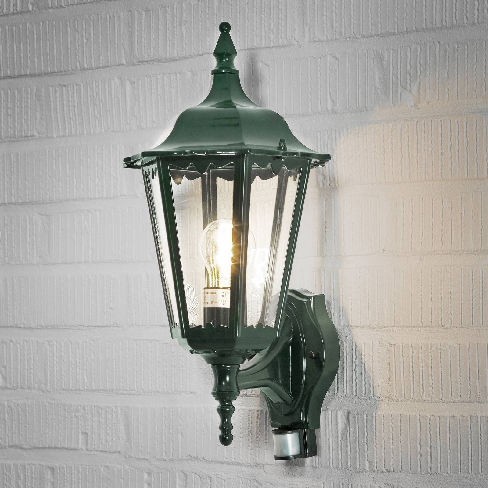 Konstsmide buitenwandlamp firenze, sensor, staand, groen