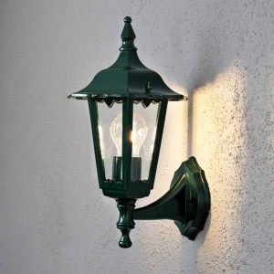 Konstsmide Buitenwandlamp Firenze, staand, 36cm, groen