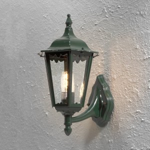 Konstsmide Buitenwandlamp Firenze, staand, 48cm, groen