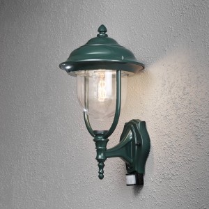 Konstsmide Buitenwandlamp PARMA met bewegingsmelder, groen