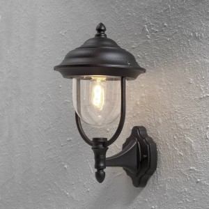 Konstsmide Buitenwandlamp PARMA staand, zwart