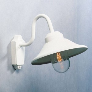 Konstsmide Buitenwandlamp Vega, breedte 29,5 cm, wit