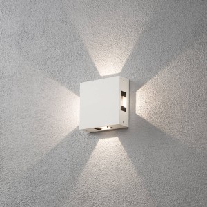 Konstsmide Cremona – Led buitenwandlamp, verstelbaar, wit