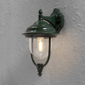 Konstsmide Klassieke buitenwandlamp PARMA hangend, groen