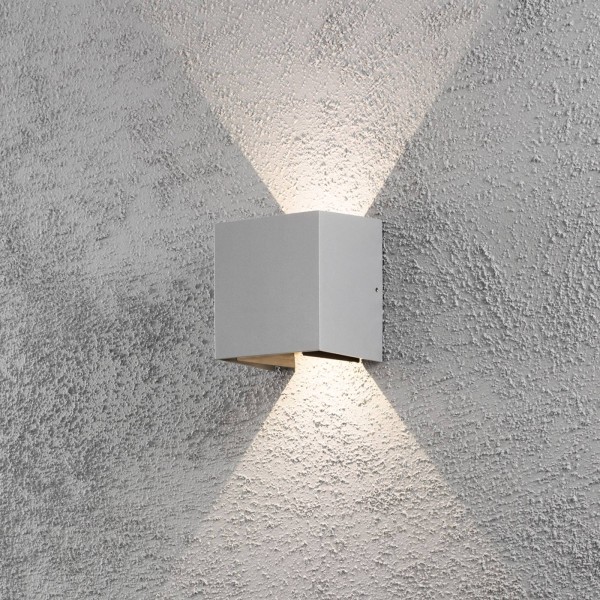 Konstsmide led buitenwandlamp cremona 13 cm grijs 2