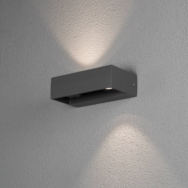 Konstsmide led buitenwandlamp monza antraciet 2