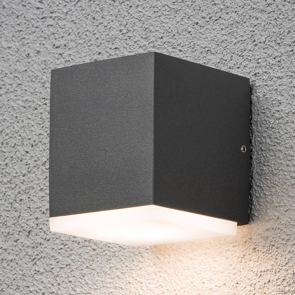 Konstsmide led buitenwandlamp monza vierkant 1-lamp