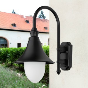 LCD Miranda buitenwandlamp, zwart