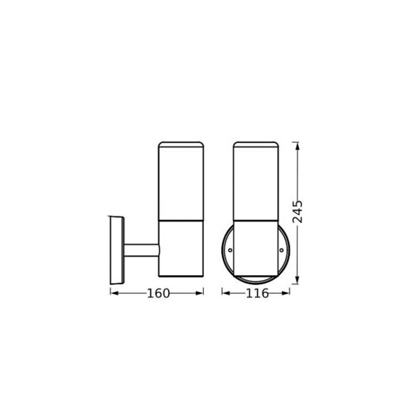 Ledvance endura classic figo cilinder buitenwandlamp 2