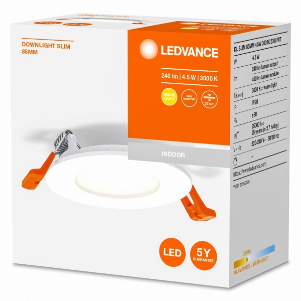 Ledvance recess slim led inbouwlamp ø8