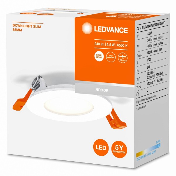 Ledvance recess slim led inbouwlamp ø8