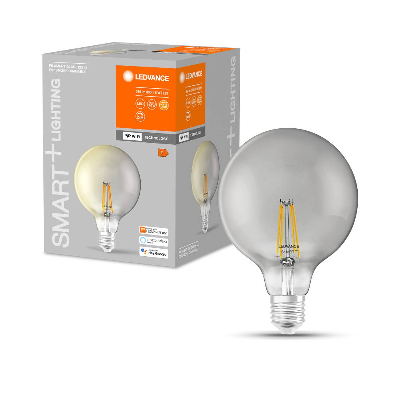 Ledvance smart+ wifi filament globe 44 e27 6w 825