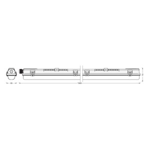 LEDVANCE Submarine 150 PCR G13 T8 840 20 W vochtbestendige lamp