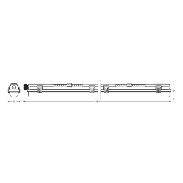 Ledvance submarine 150 pcr g13 t8 840 20 w vochtbestendige lamp