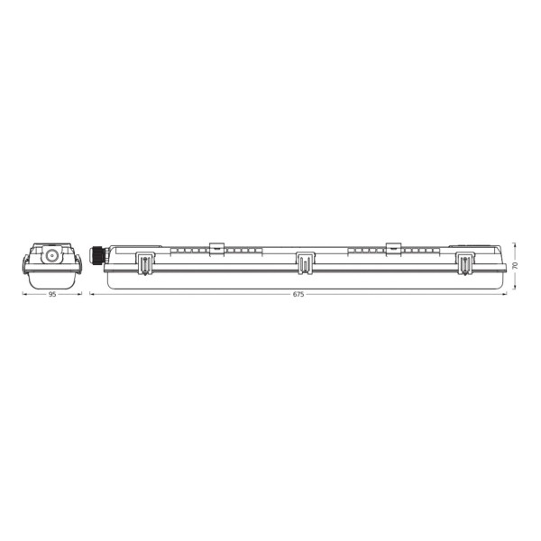 Ledvance submarine pcr 60 g13 t8 840 2x7w vochtbestendige lamp