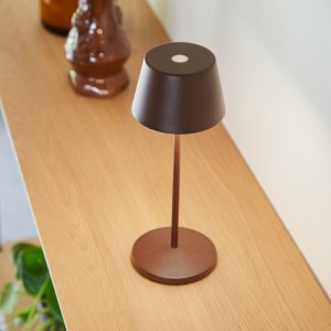 LOOM DESIGN LED oplaadbare tafellamp Modi Micro, IP65, corten