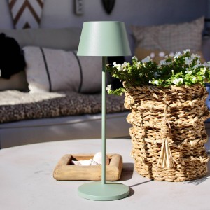 LOOM DESIGN LED terraslamp, groen-grijs