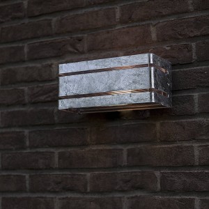 LUTEC Buitenwandlamp Vidar met verzinkte behuizing