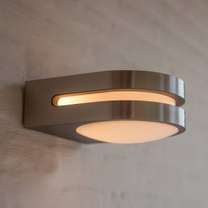 LUTEC LED buitenwandlamp Fancy, roestvrij staal