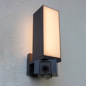 LUTEC connect LED buitenwandlamp Cuba, camera sensor