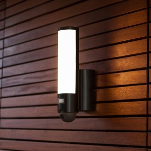 LUTEC connect LED buitenwandlamp Elara zwart camera