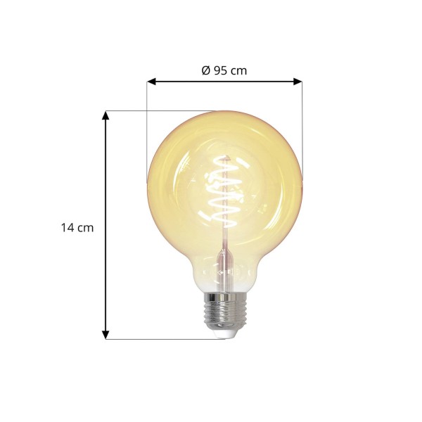 Luumr slimme led e27 g95 4. 9w zigbee tuya hue set van 2