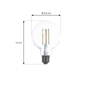 LUUMR Slimme LED E27 G95 7W helder ZigBee Tuya Hue